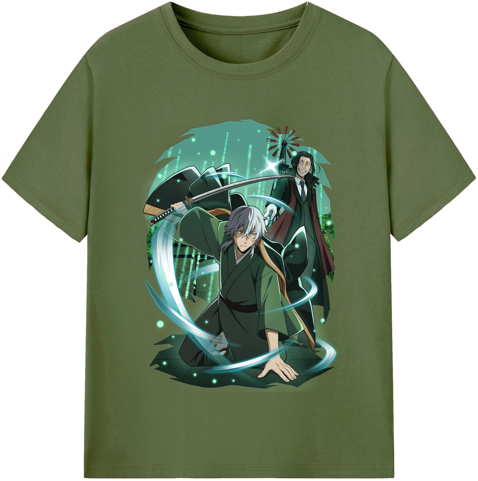 （画像用） 文豪ストレイドッグス Bungo Stray Dogs 綿100％半袖Tシャツ（フロントプリント）